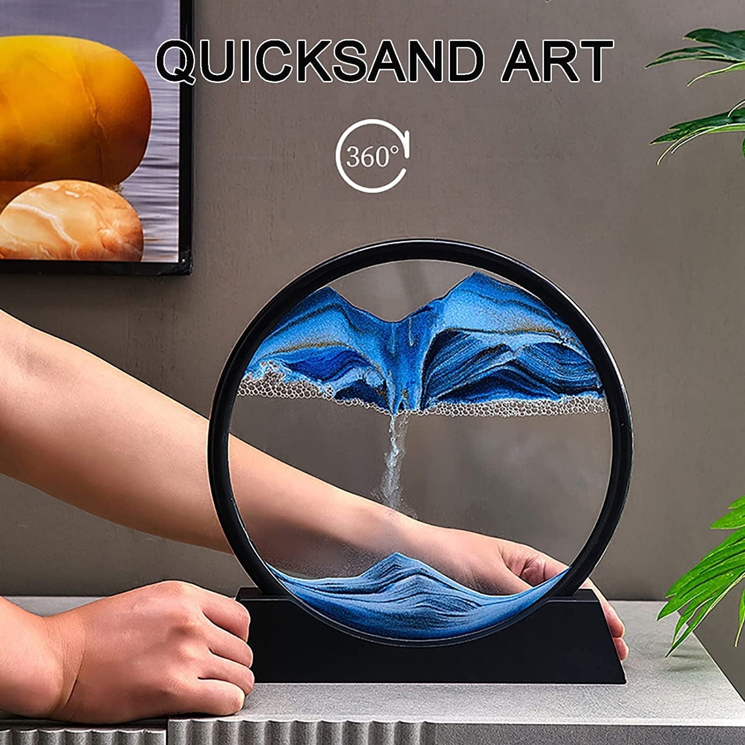  Moving Sand Art Picture Decor, 3D Deep