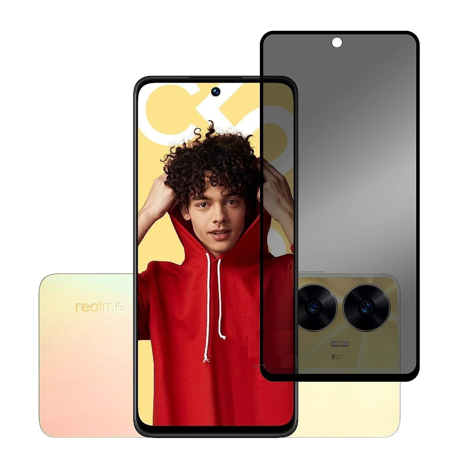 PRIVACY TEMPERED GLASS REALME-N53
