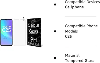 Realme C25  tempaard glass