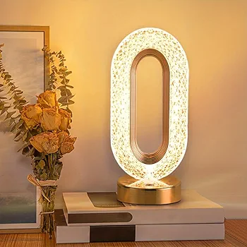 Modern Crystal LED Decorative Table Lamp – Warm Light Mood Enhancer for Home & Bedroom