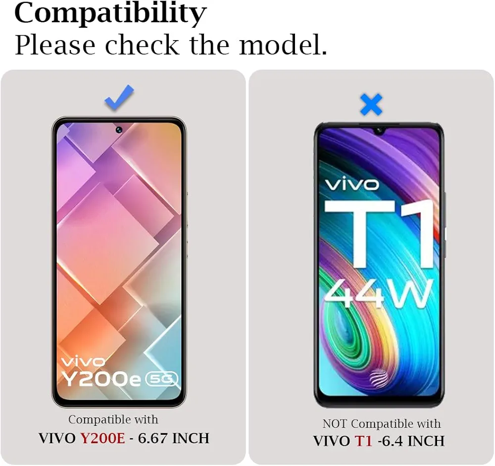 Vivo Y200e 11D tempaard glass