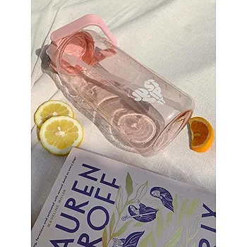 Contemporary Clear Motivational Water Bottle with Time Marker, Leak-Proof, Break-Resistant, BPA-Free, 2 Litre