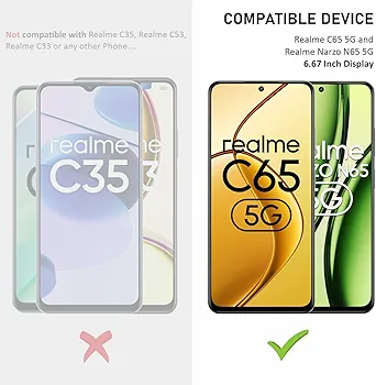 Realme c65 tempaard glass