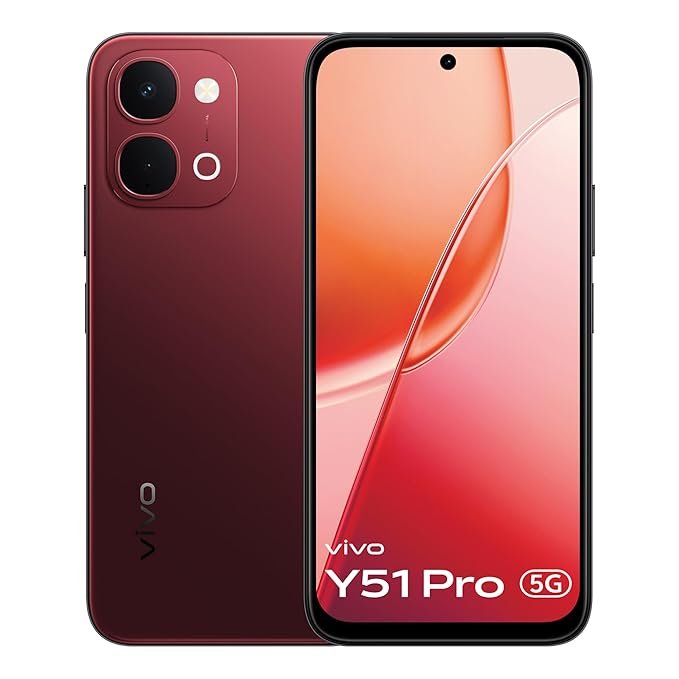 vivo Y51 Pro 5G (Festive Red, 8GB RAM, 128GB Storage)