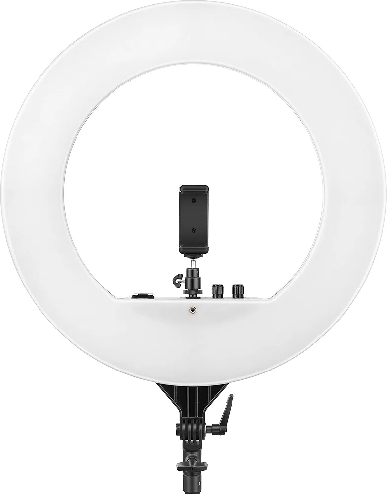 DIGITEK® (DRL 018H) 18 Inch LED Ring Light - AC/DC Power, Color Temperature & Lighting Intensity Con
