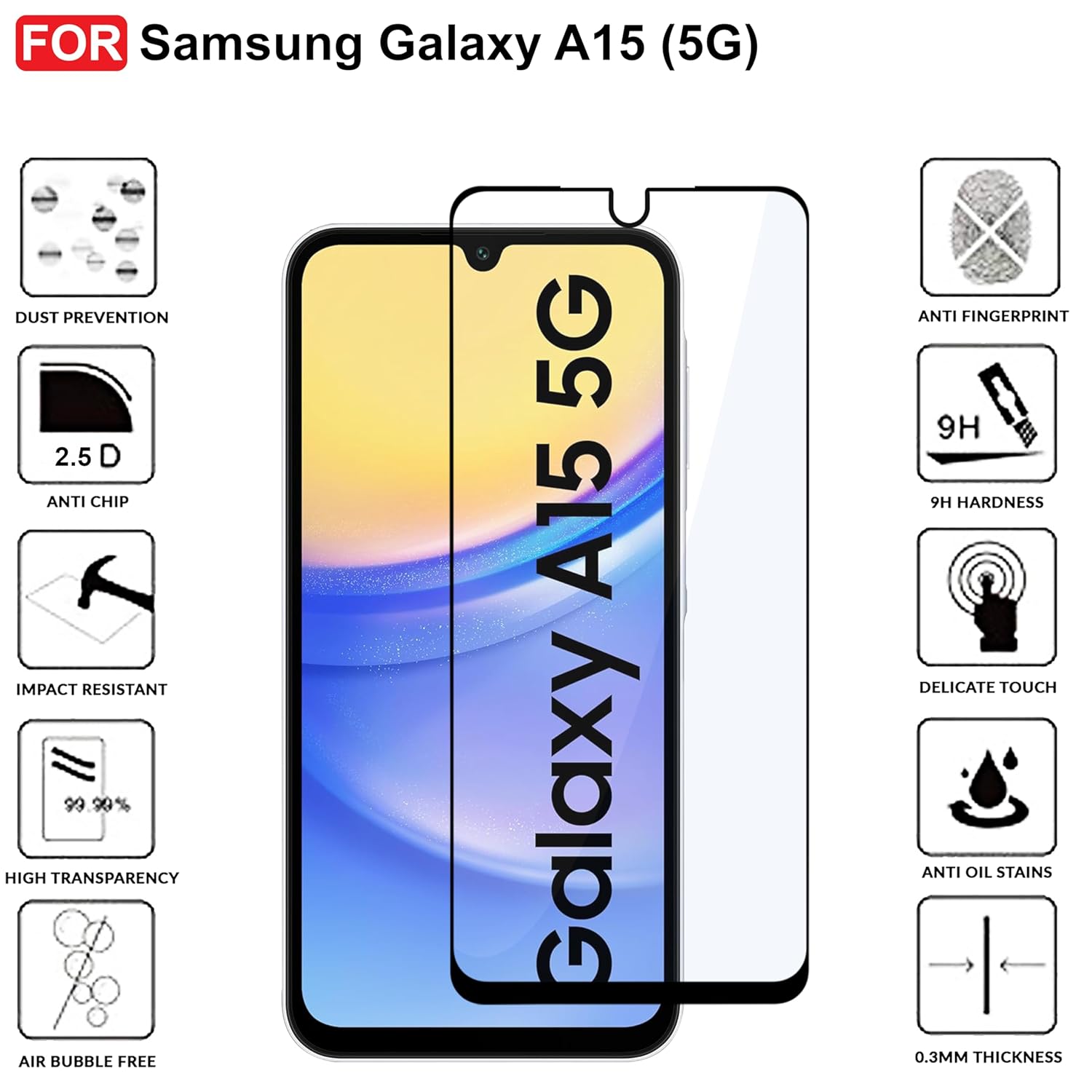  Tempered glass samsung A14 5G 