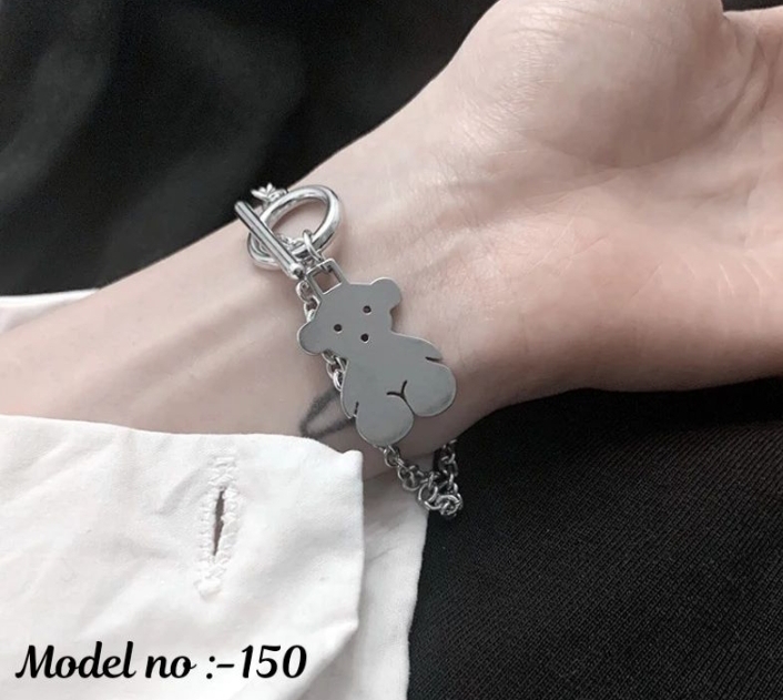 Teddy hand bracelet silver 