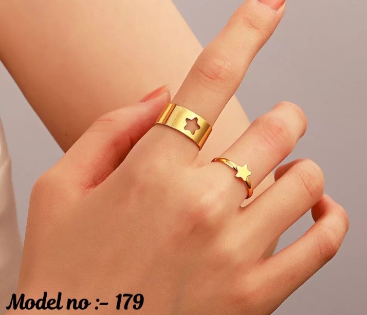 Star couple ring set golden 