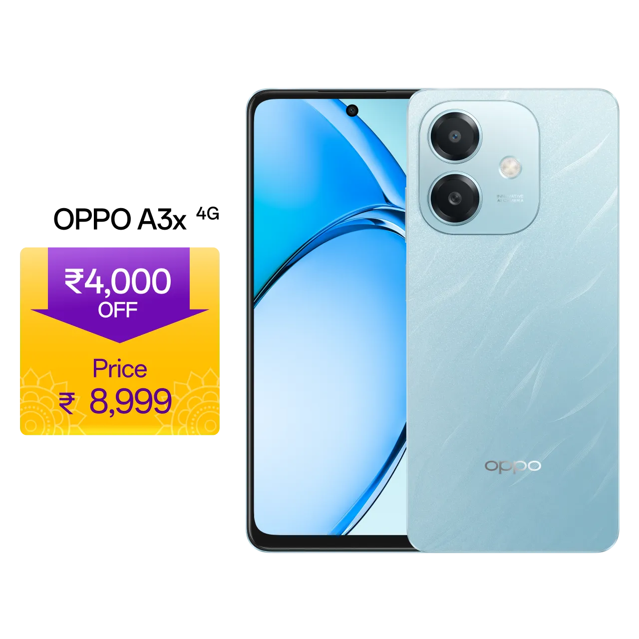 Oppo A3x 4G  4gb 64gb ocean blue